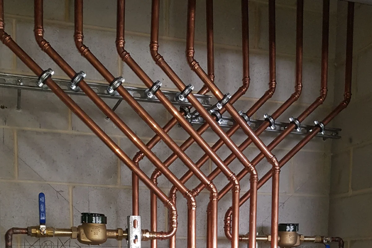 Consealed Copper Pipeing